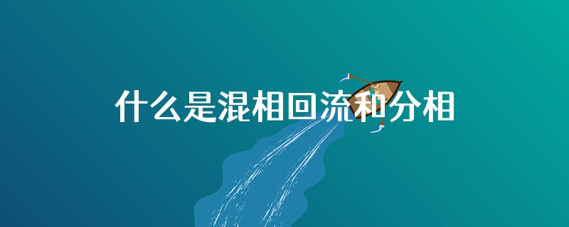 什么是混相回流和分相回流