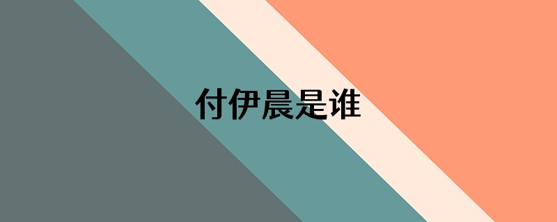 付伊晨是谁