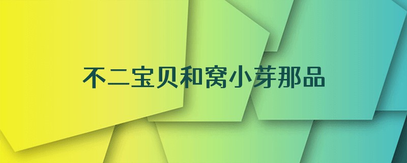 不二宝贝和窝小芽那品牌好