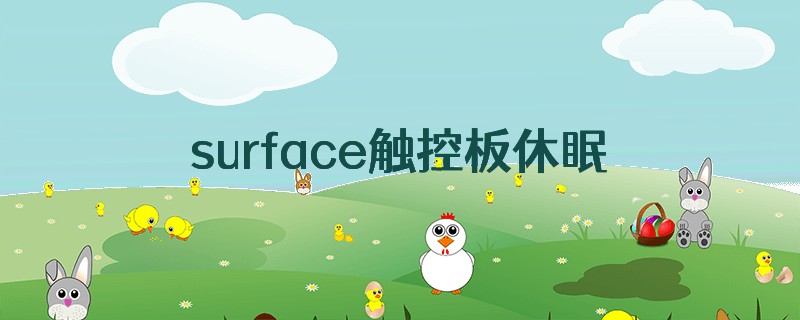 surface触控板休眠