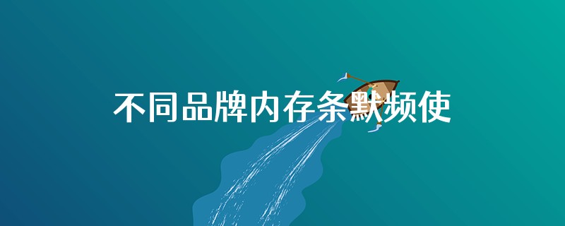 不同品牌内存条默频使用