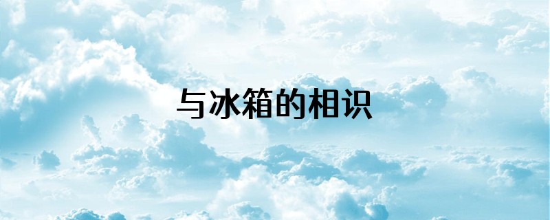 与冰箱的相识