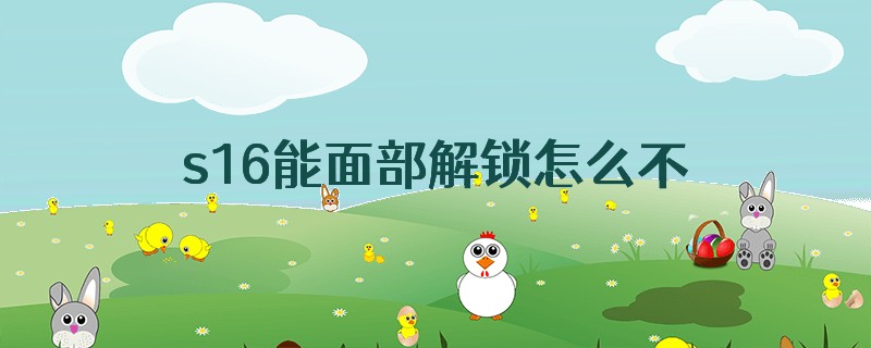 s16能面部解锁怎么不能面部支付呢