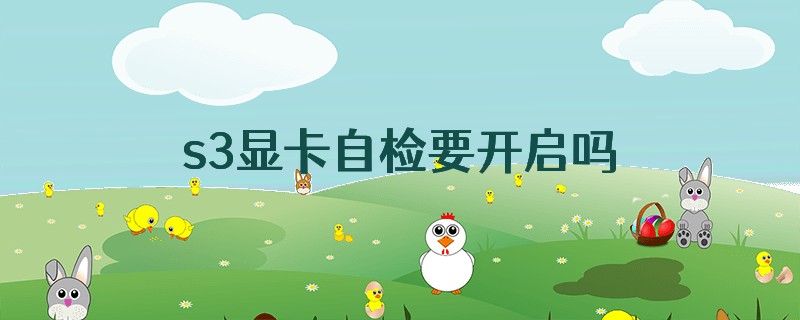 s3显卡自检要开启吗