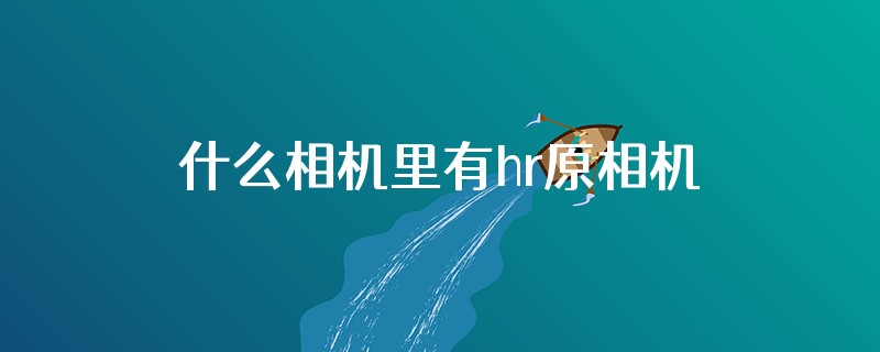 什么相机里有hr原相机