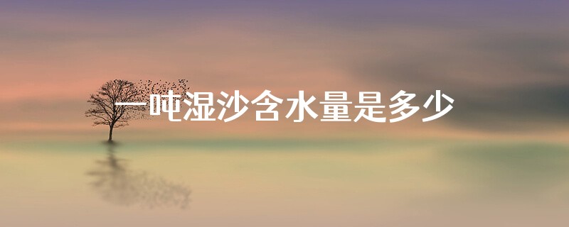 一吨湿沙含水量是多少
