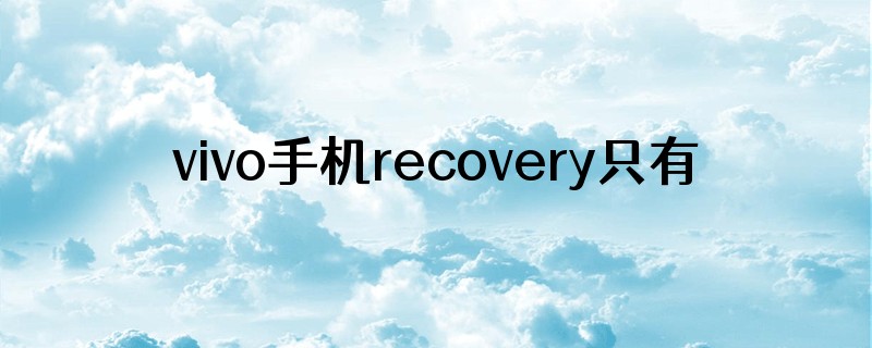 vivo手机recovery只有三个键