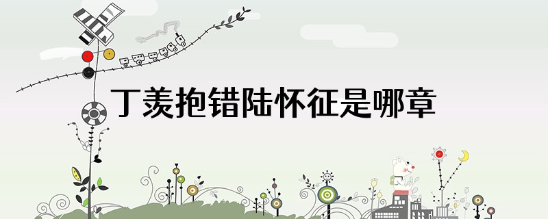 丁羡抱错陆怀征是哪章