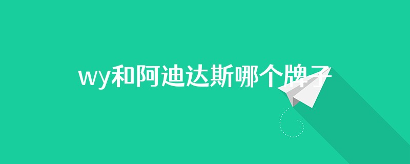 wy和阿迪达斯哪个牌子好