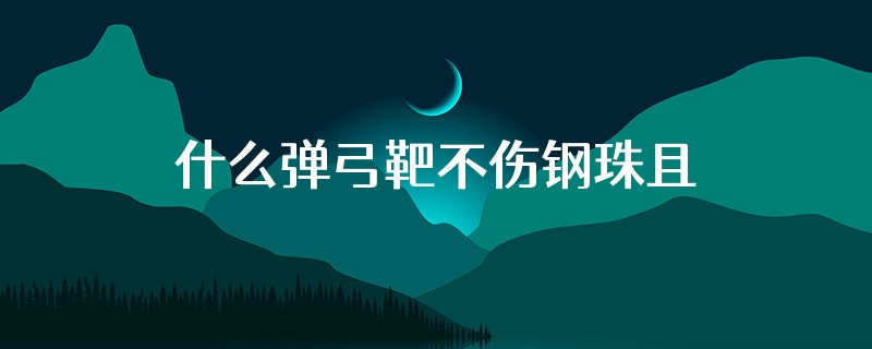 什么弹弓靶不伤钢珠且特响