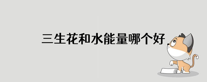 三生花和水能量哪个好