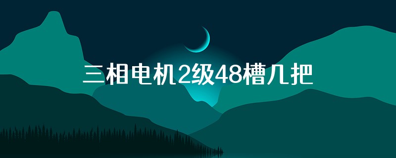 三相电机2级48槽几把线