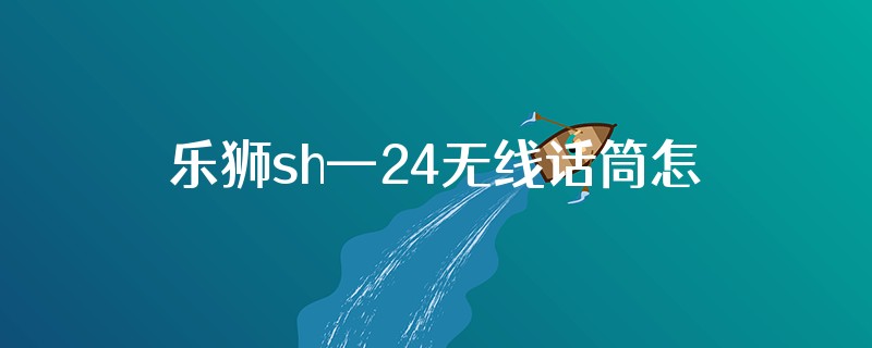 乐狮sh—24无线话筒怎么填