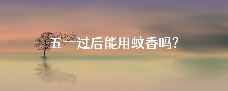 五一过后能用蚊香吗?