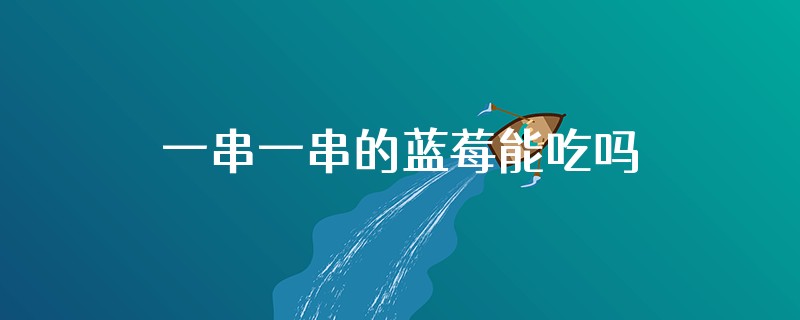 一串一串的蓝莓能吃吗