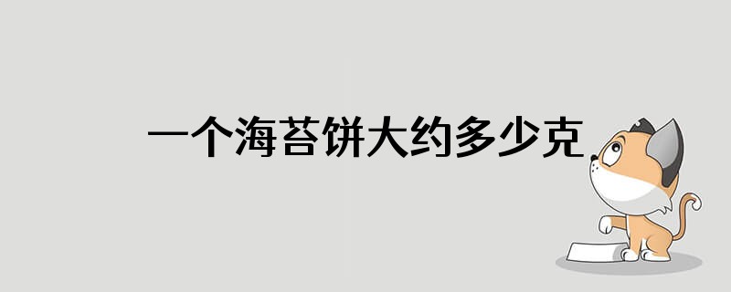 一个海苔饼大约多少克