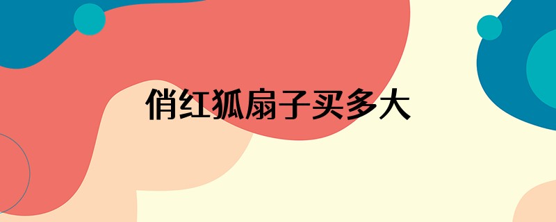 俏红狐扇子买多大