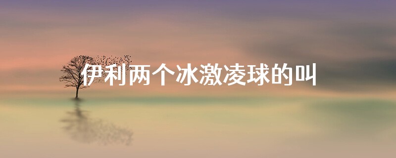 伊利两个冰激凌球的叫什么
