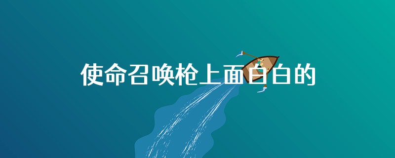 使命召唤枪上面白白的亮晶晶的是什么