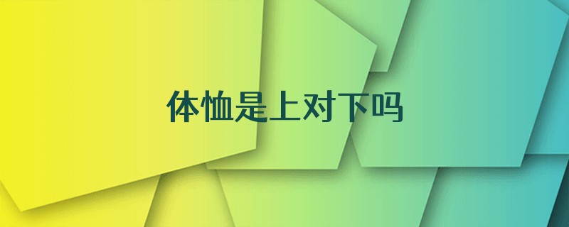 体恤是上对下吗
