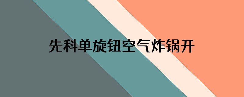 先科单旋钮空气炸锅开关在那里