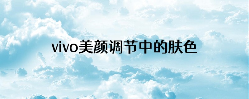 vivo美颜调节中的肤色是什么意思