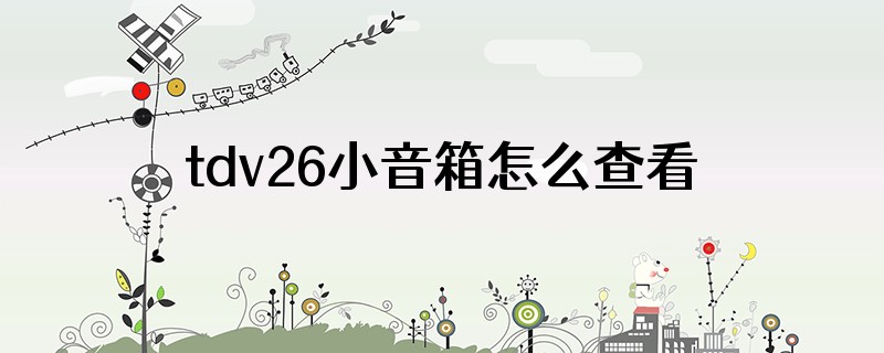 tdv26小音箱怎么查看电量