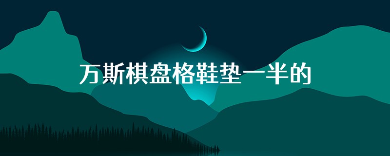 万斯棋盘格鞋垫一半的吗