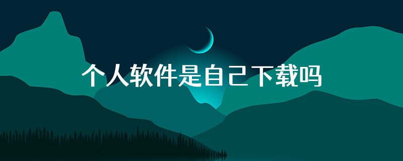 个人软件是自己下载吗