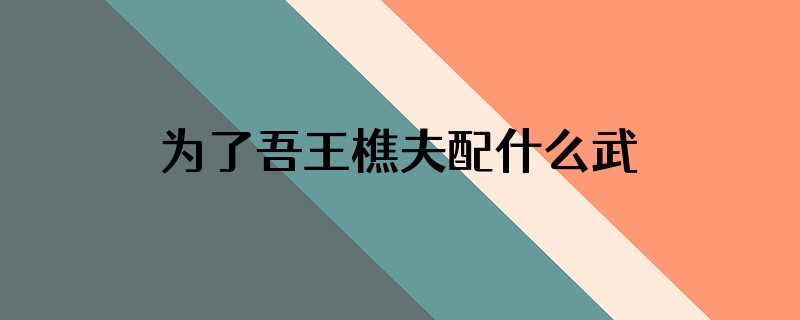 为了吾王樵夫配什么武器