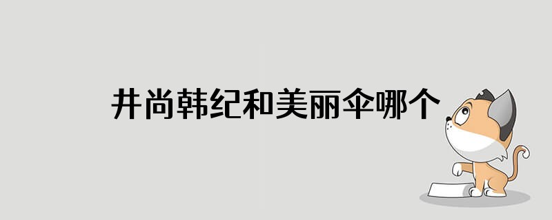 井尚韩纪和美丽伞哪个品牌好