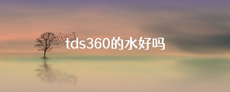 tds360的水好吗